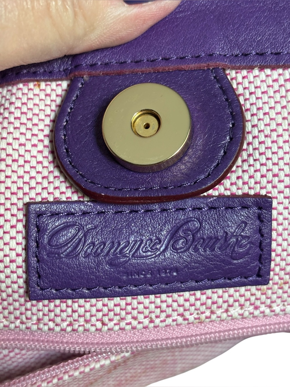 Dooney & Bourke Large Purple Hobo Bag - Picture 8 of 12